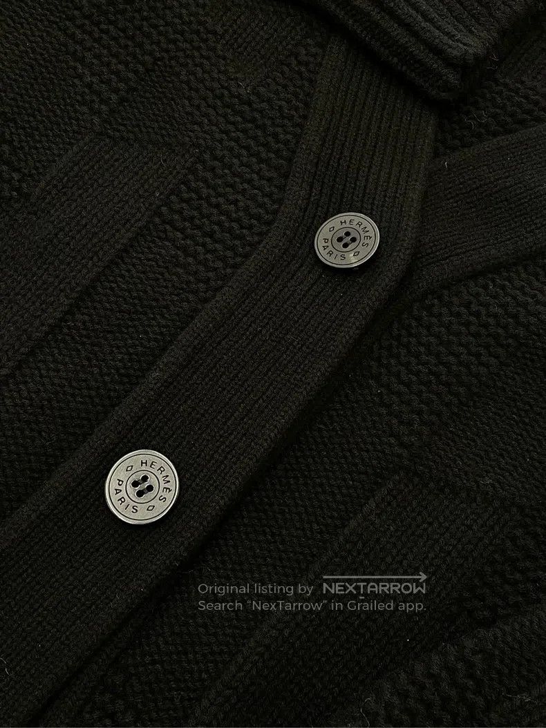 Hermes Hermes Black Knit Cardigan - Versatile for Spring and Autu Size XXS / US 00 / IT 34 - 4 Thumbnail
