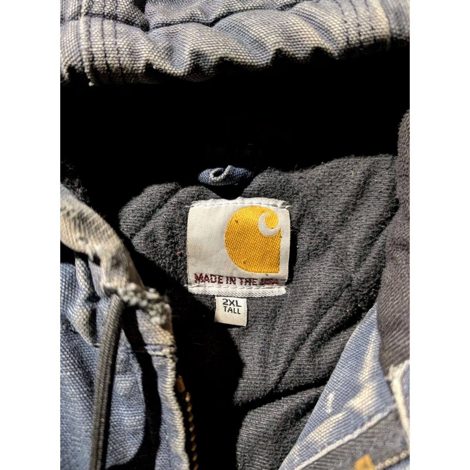Carhartt VINTAGE Carhartt Hooded Jacket J140 DNY Blue Canvas Adult 2XL XXL Tall Workwear Mens Size US XXL / EU 58 / 5 - 2 Thumbnail