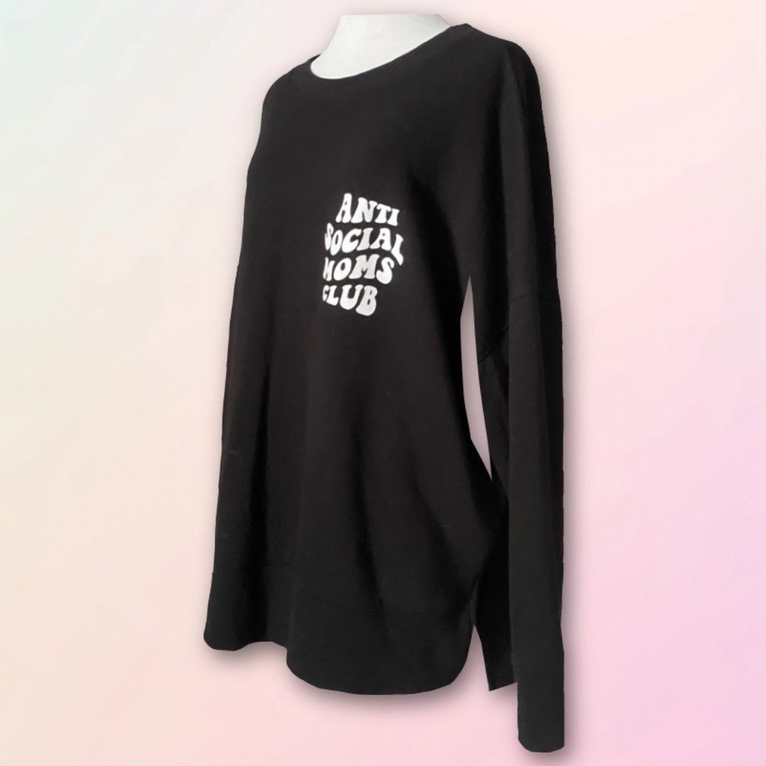 Vintage Anti-Social Mom’s Club, Custom, Crewneck Sweatshirt, XL/2XL Size XXL / US 16-18 / IT 52-54 - 1 Thumbnail