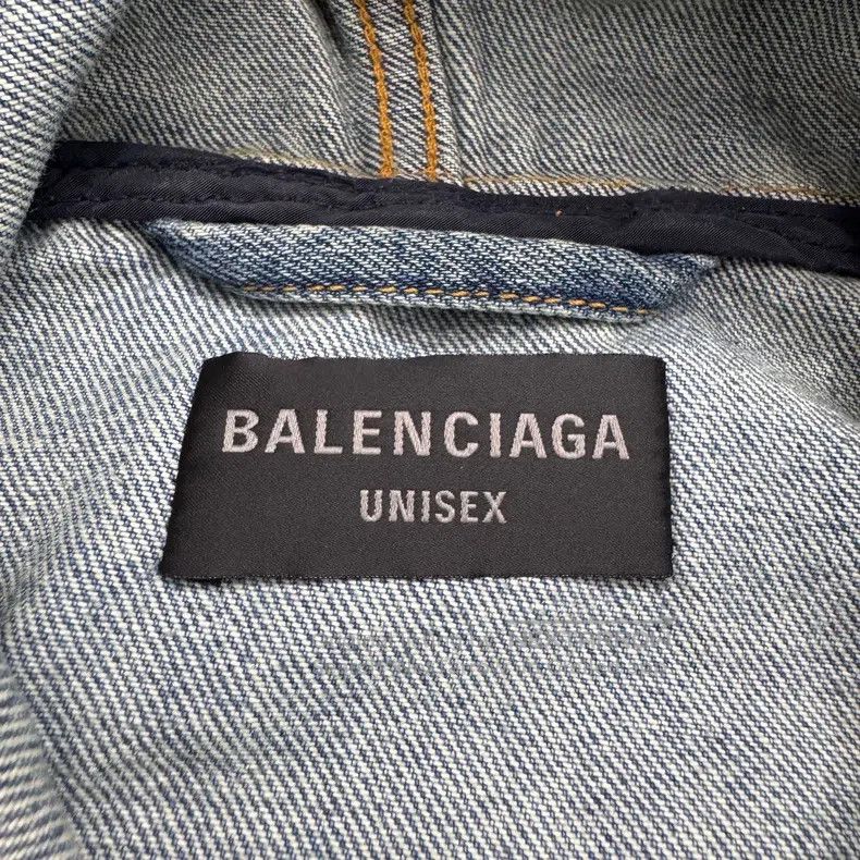 Balenciaga Balenciaga Distressed Denim Hoodie Size US S / EU 44-46 / 1 - 3 Thumbnail