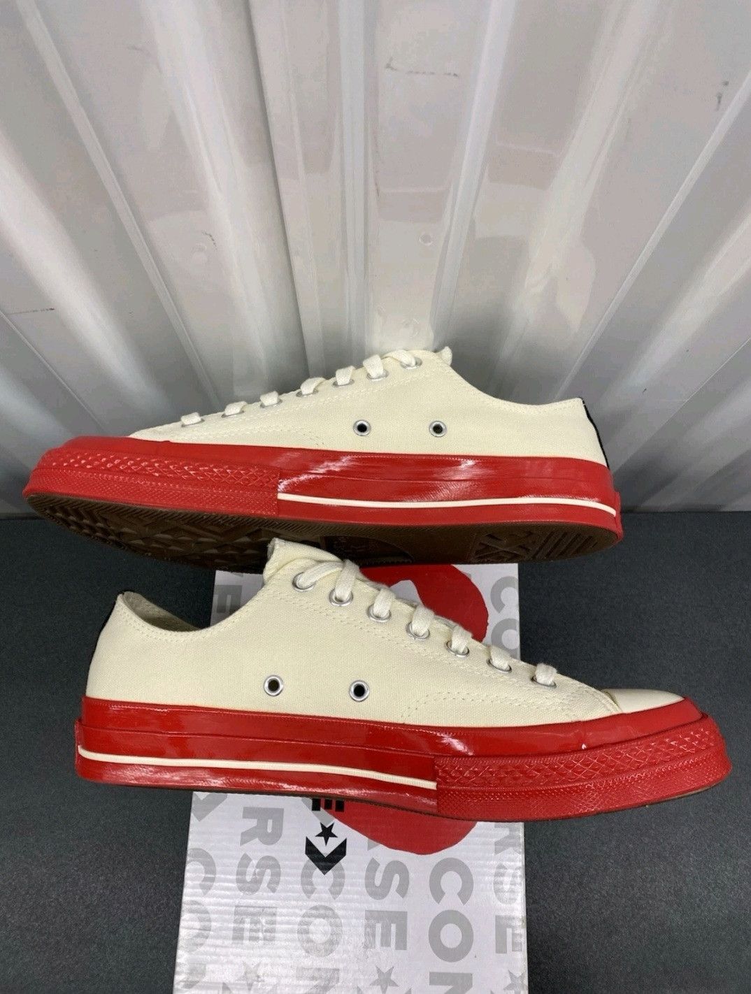 Converse Converse Comme Des Garçons Play X Chuck 70 Low Pristine Red Size US 9 / EU 42 - 4 Thumbnail
