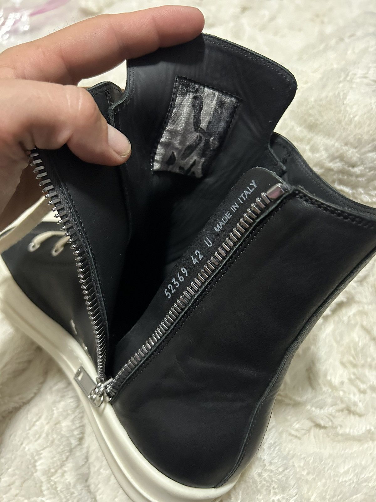 Rick Owens LIDO HIGHTOP RAMONES Size US 9 / EU 42 - 7 Thumbnail