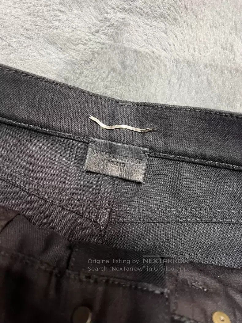 Saint Laurent Paris Saint Laurent Paris Black Straight Wide Leg Jeans Size US 29 - 3 Thumbnail