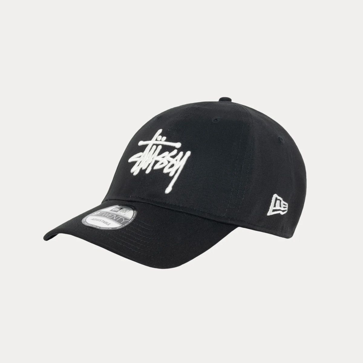 Stussy Stussy New Era 9Twenty Basic Strapback Black Hat Size ONE SIZE - 2 Thumbnail