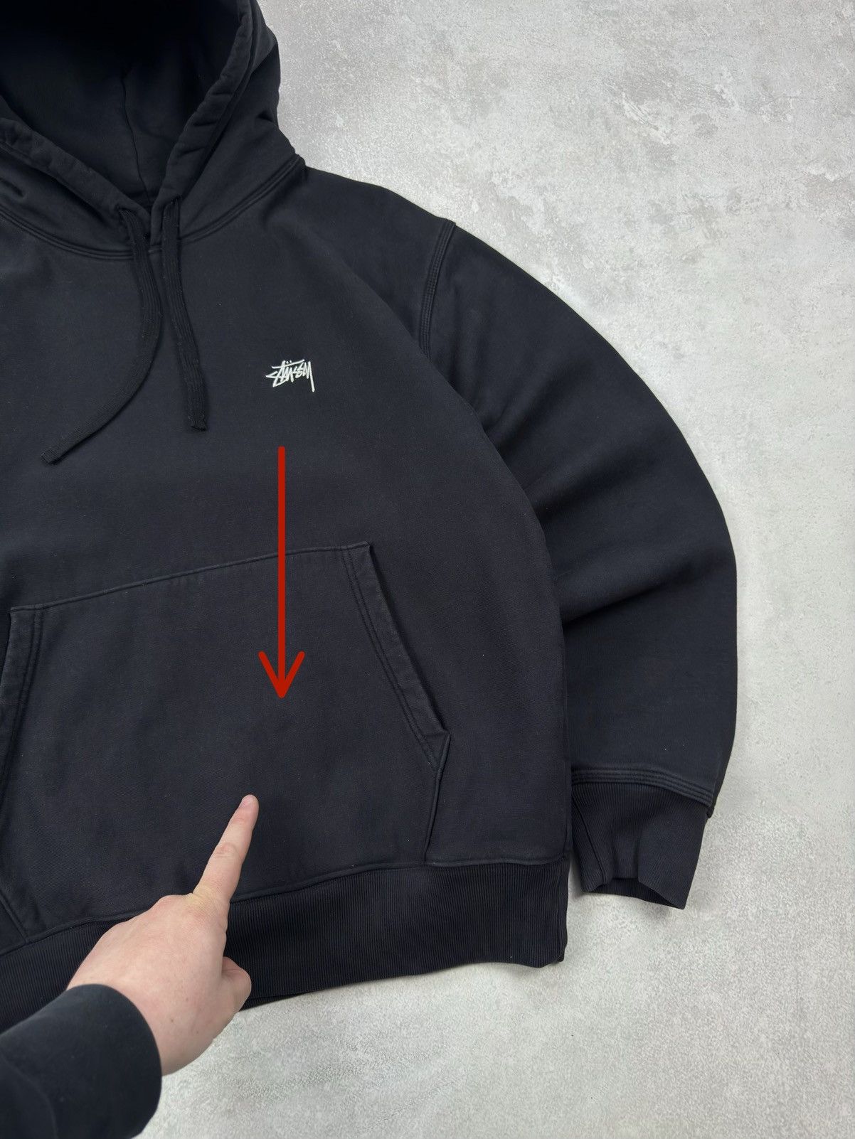 Stussy Stussy Basic Stock Logo Black Washed Hoodie Long Sleeve Size US M / EU 48-50 / 2 - 3 Thumbnail