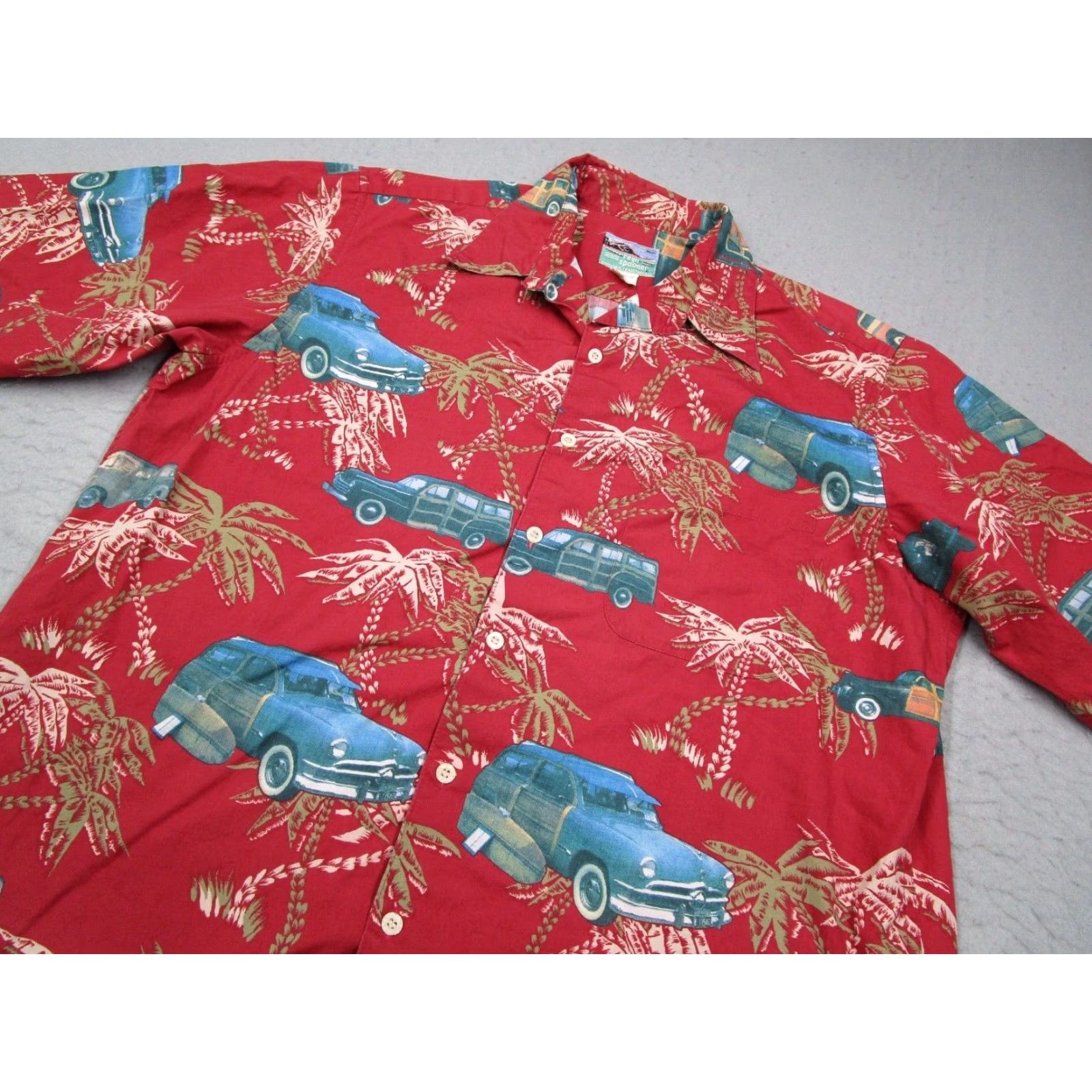 Reyn Spooner VINTAGE Reyn Spooner Shirt Mens M Red Button Up Cars Surfing Tiki Hawaiian Size US M / EU 48-50 / 2 - 2 Thumbnail