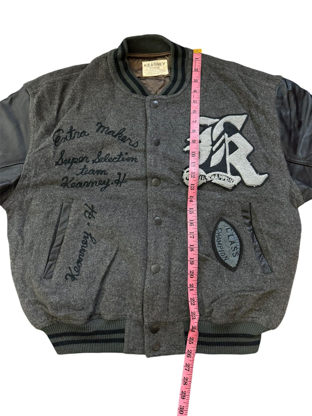 Vintage VINTAGE KEARNEY HOUSE LEATHER LETTERMAN VARSITY JACKET Size US L / EU 52-54 / 3 - 17 Thumbnail
