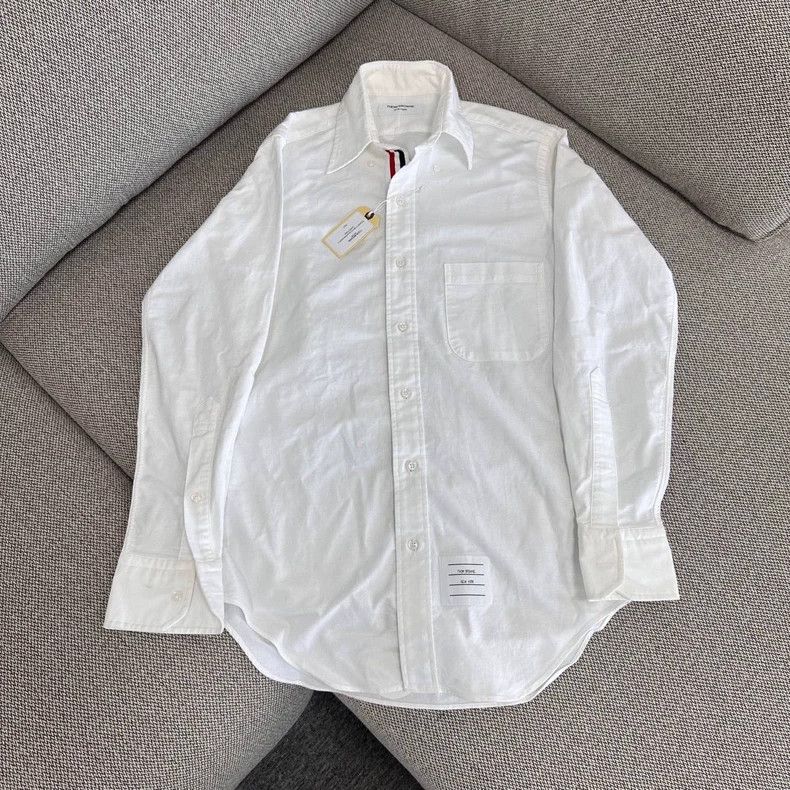 Thom Browne Thom Browne Cotton striped long-sleeved shirt, Oxford Size US XS / EU 42 / 0 - 1 Thumbnail