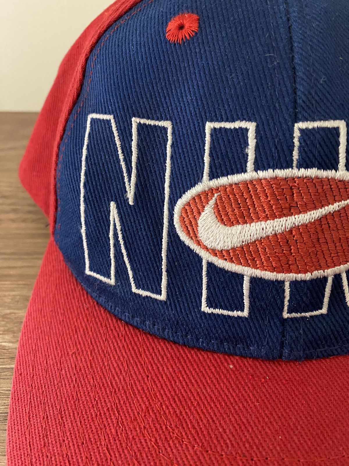 Nike Vintage 90’s Nike Spell Out Double Snap Back Youth Hat Cap Size ONE SIZE - 2 Thumbnail