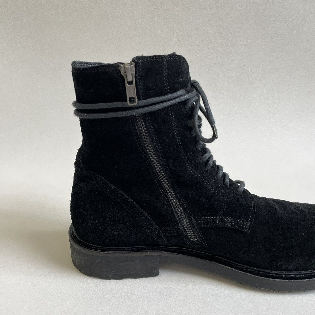 Ann Demeulemeester A/W 13 Black Suede Combat boots Size US 9 / EU 42 - 12 Thumbnail
