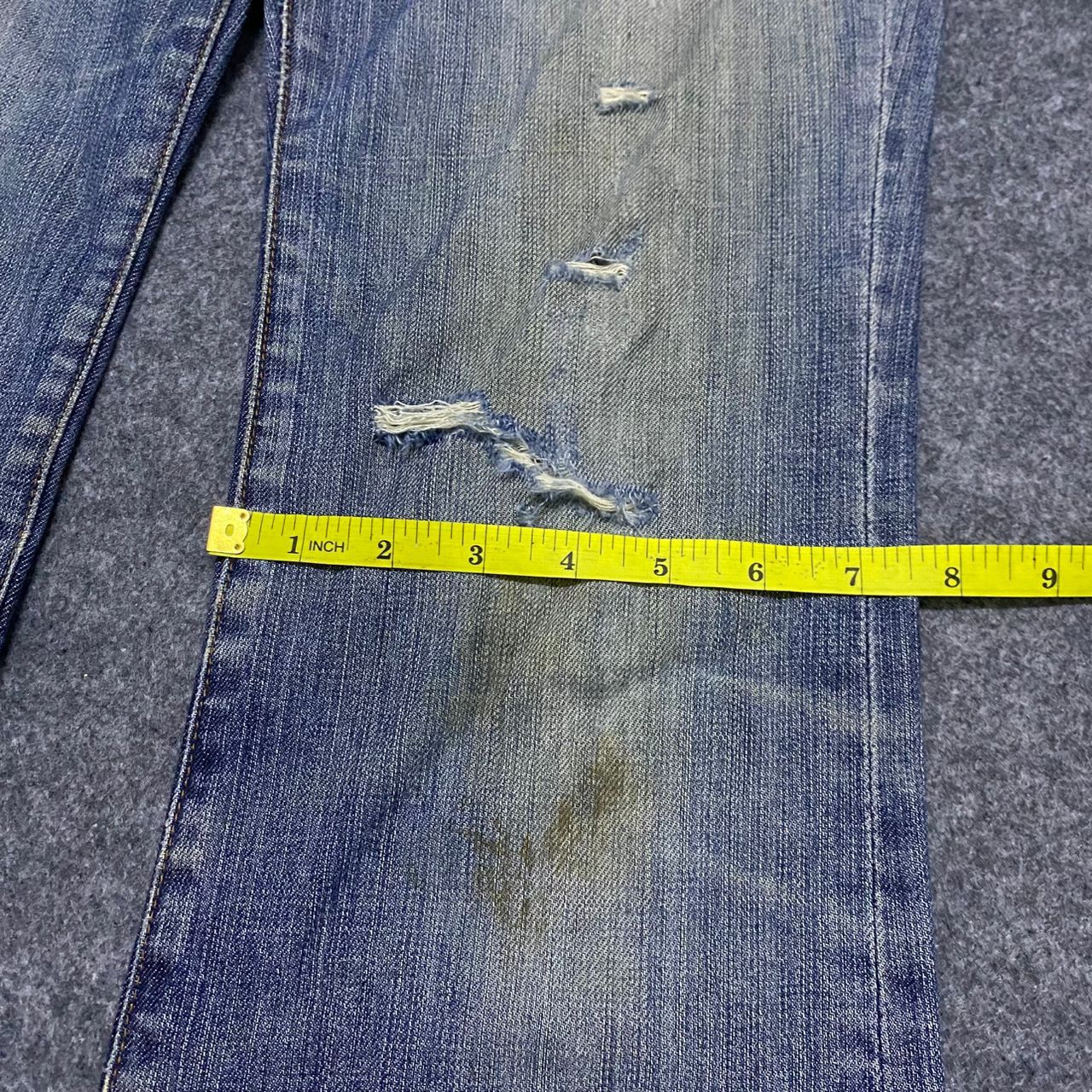💥Flare💥Vintage Uniqlo Distressed Flare Denim