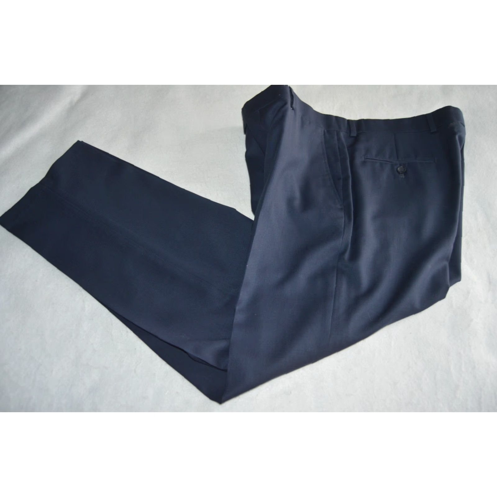 Joseph Abboud Joseph Abboud Blue Wool Straight Men's Pants 36x32 Joe Size US 36 / EU 52 - 2 Thumbnail