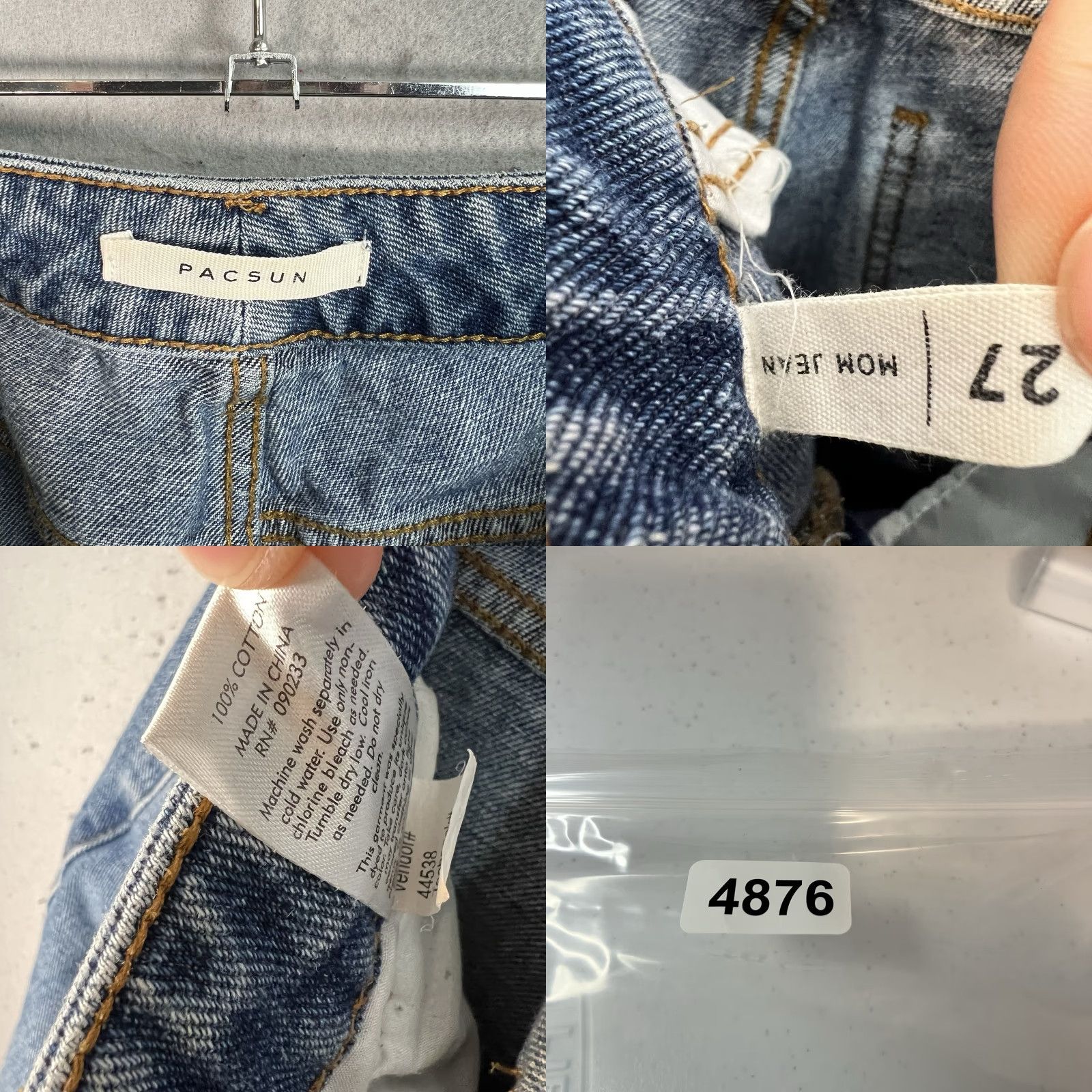 Pacsun Pacsun Mom Jean Womens Size 27 Denim Light Blue Wash Slim Leg Jeans Size 27" / US 4 / IT 40 - 8 Thumbnail