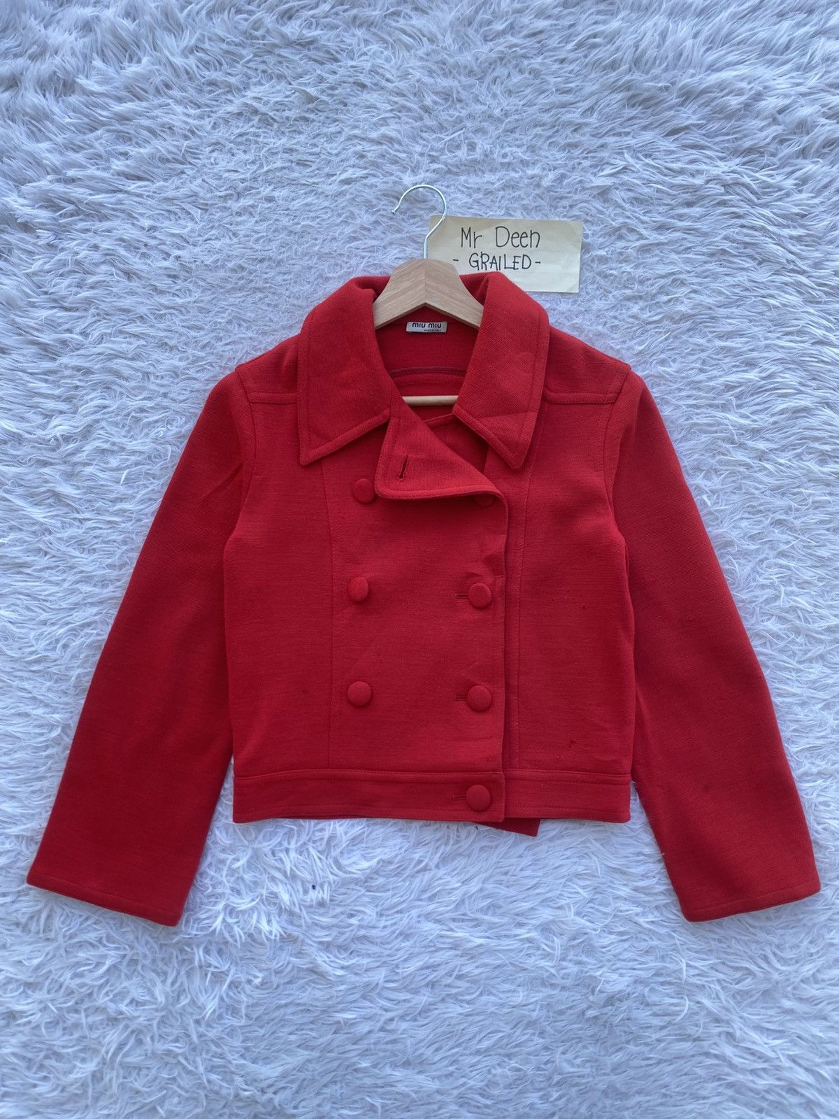 Miu Miu Rare Vintage Miu Miu Cherry Red Cropped Jacket Size S / US 4 / IT 40 - 1 Thumbnail