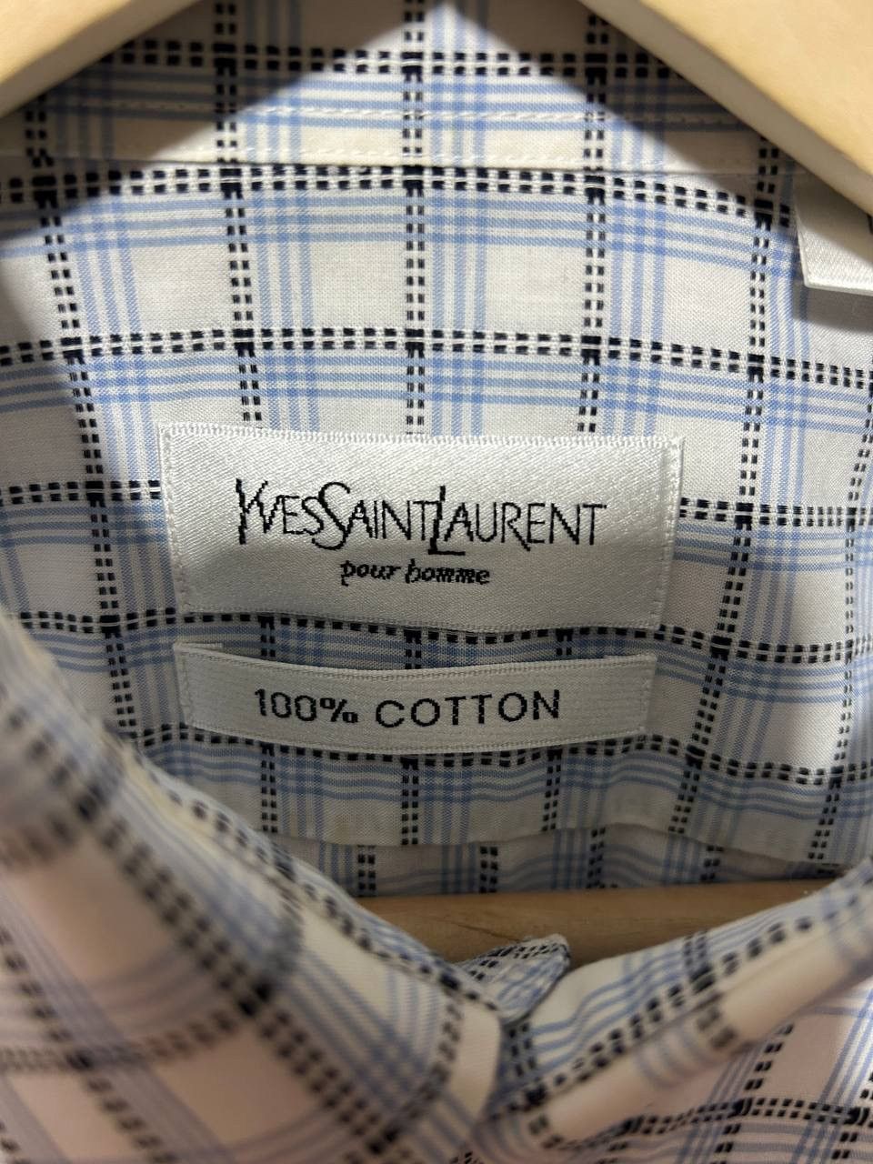 Yves Saint Laurent Vintage YSL Yves Saint Laurent White Classic Button Shirt Size US L / EU 52-54 / 3 - 3 Thumbnail