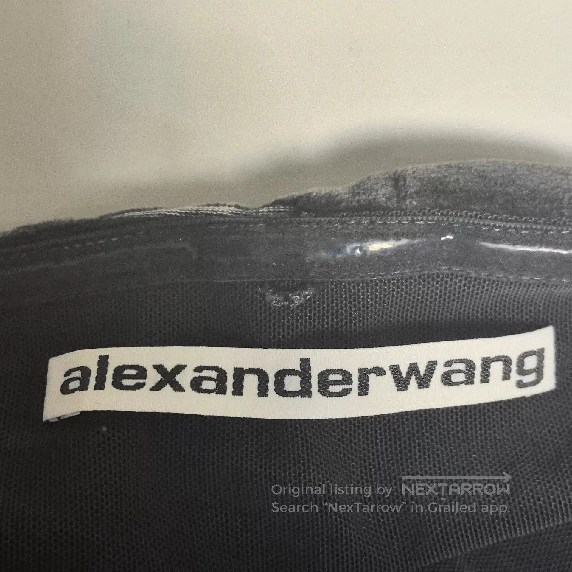 Japanese Brand Alexander Wang FW24 Croc Jacquard Velvet Mini Dress. Size S / US 4 / IT 40 - 4 Thumbnail