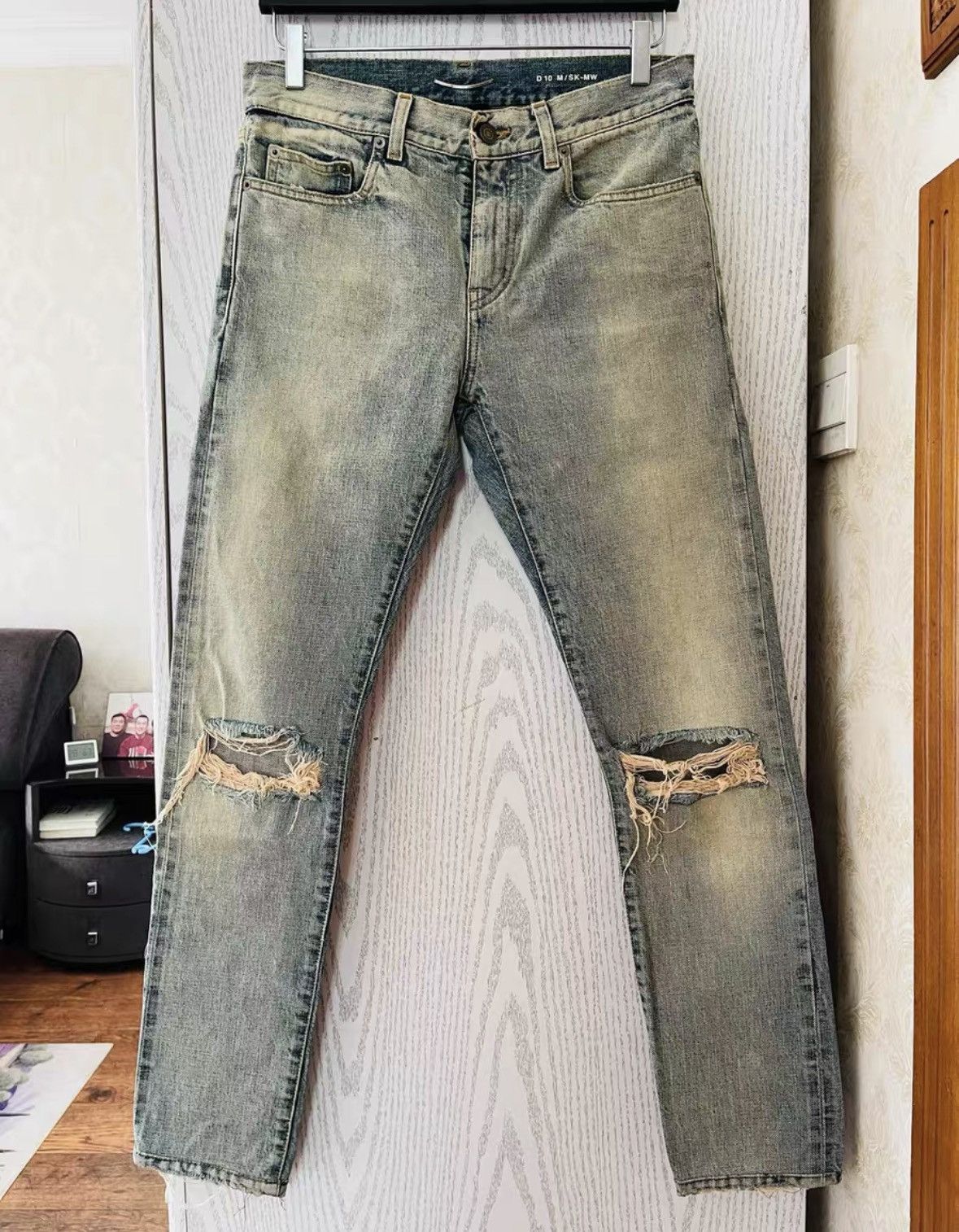 Saint Laurent Paris Saint Laurent Paris Double Knee Cut Denim Size US 29 - 1 Thumbnail