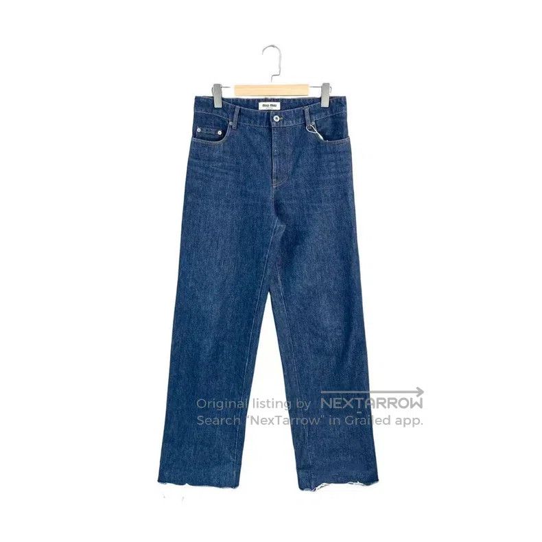 Miu Miu Miu Miu 28 Retro blue wide-leg jeans Size 28" / US 6 / IT 42 - 1 Thumbnail