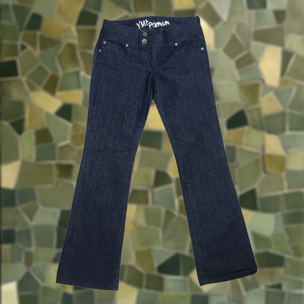 Denime VINTAGE YMI Jeans Bootcut Glitter Low Rise Dark Wash 90s Women Size 3 Boys? Size 26" / US 2 / IT 38 - 1 Thumbnail