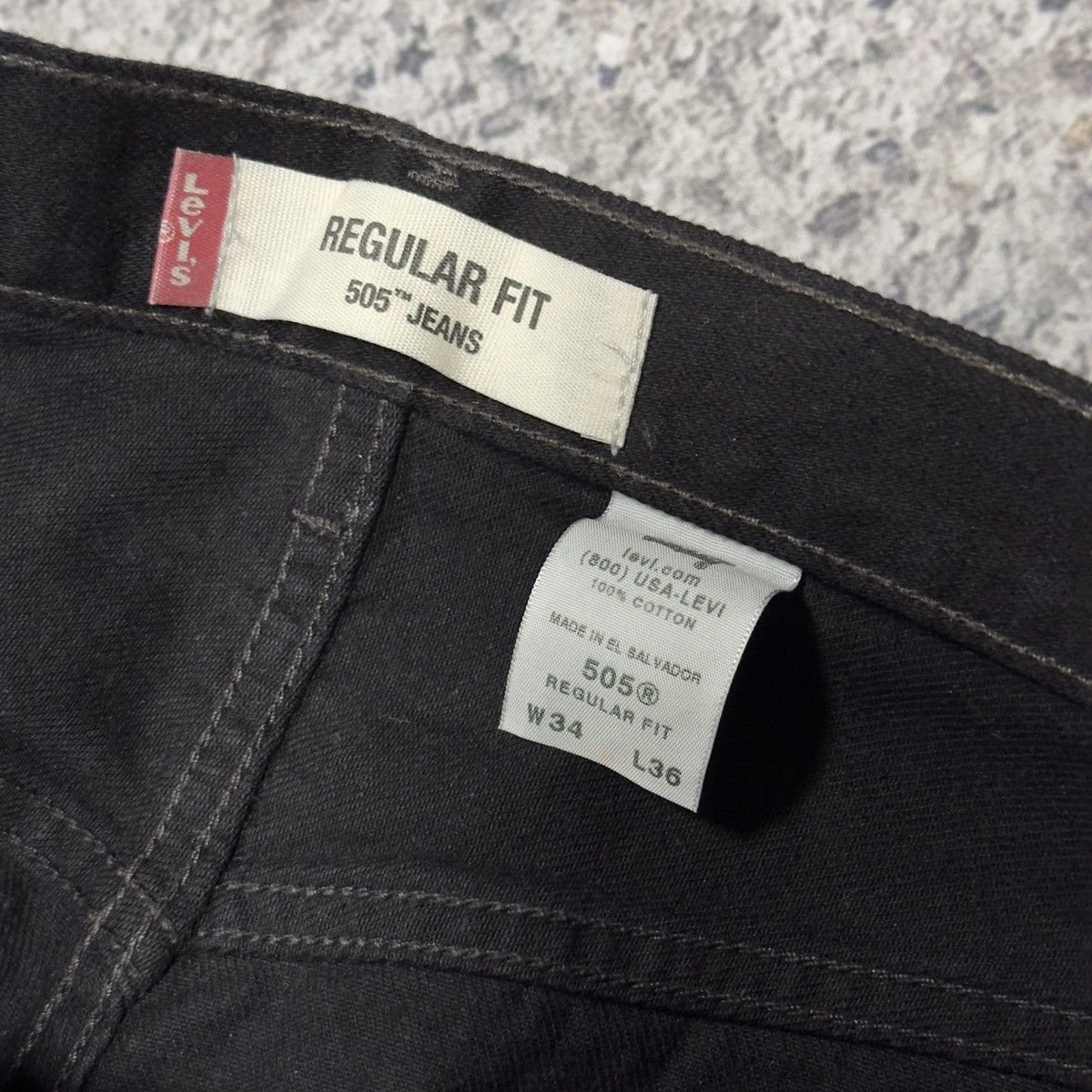 Levi's Vintage Levi’s 505 Black Denim Jeans Size US 34 / EU 50 - 3 Thumbnail