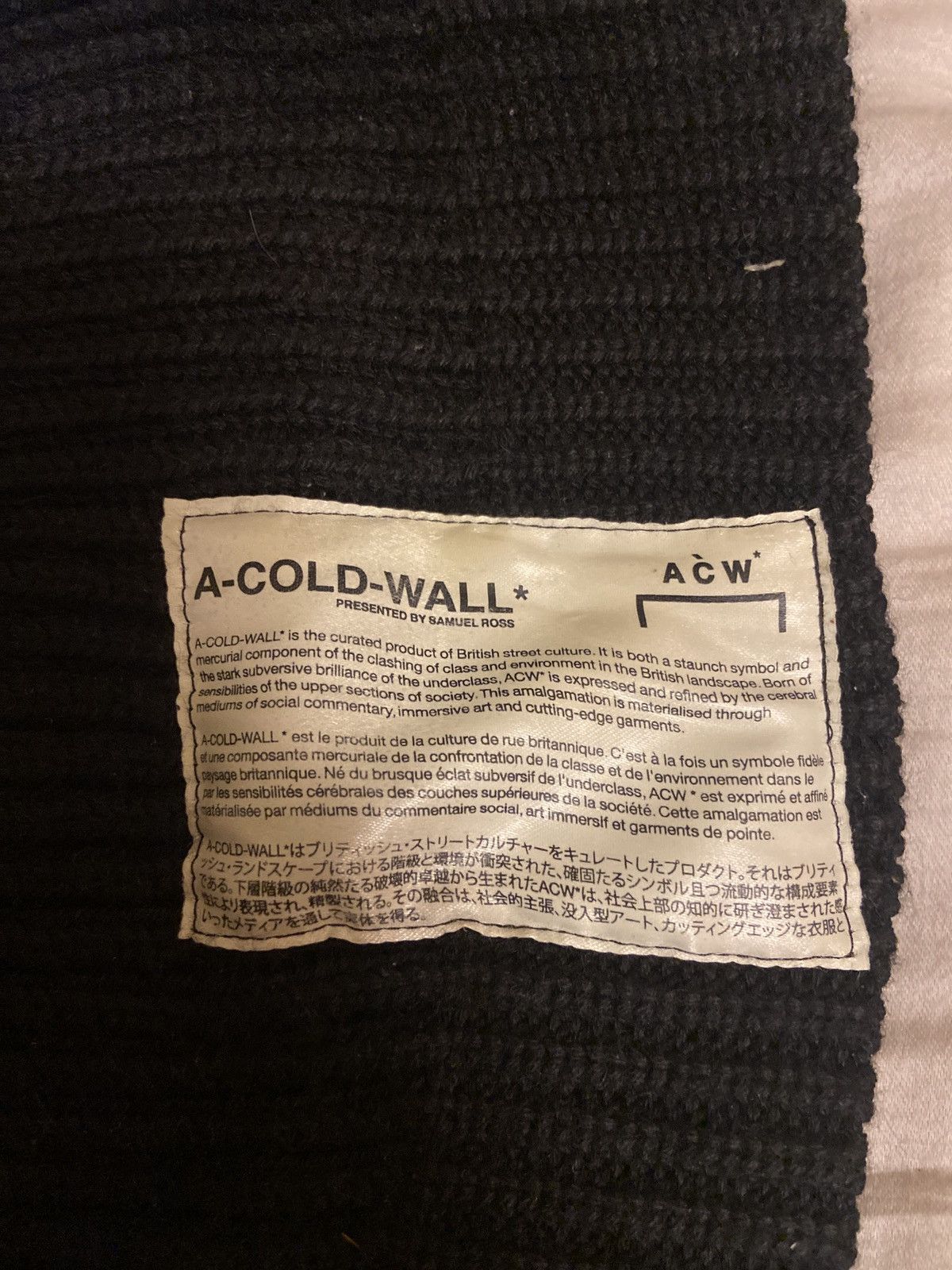 A-COLD-WALL* ACW Beanie Size ONE SIZE - 2 Thumbnail