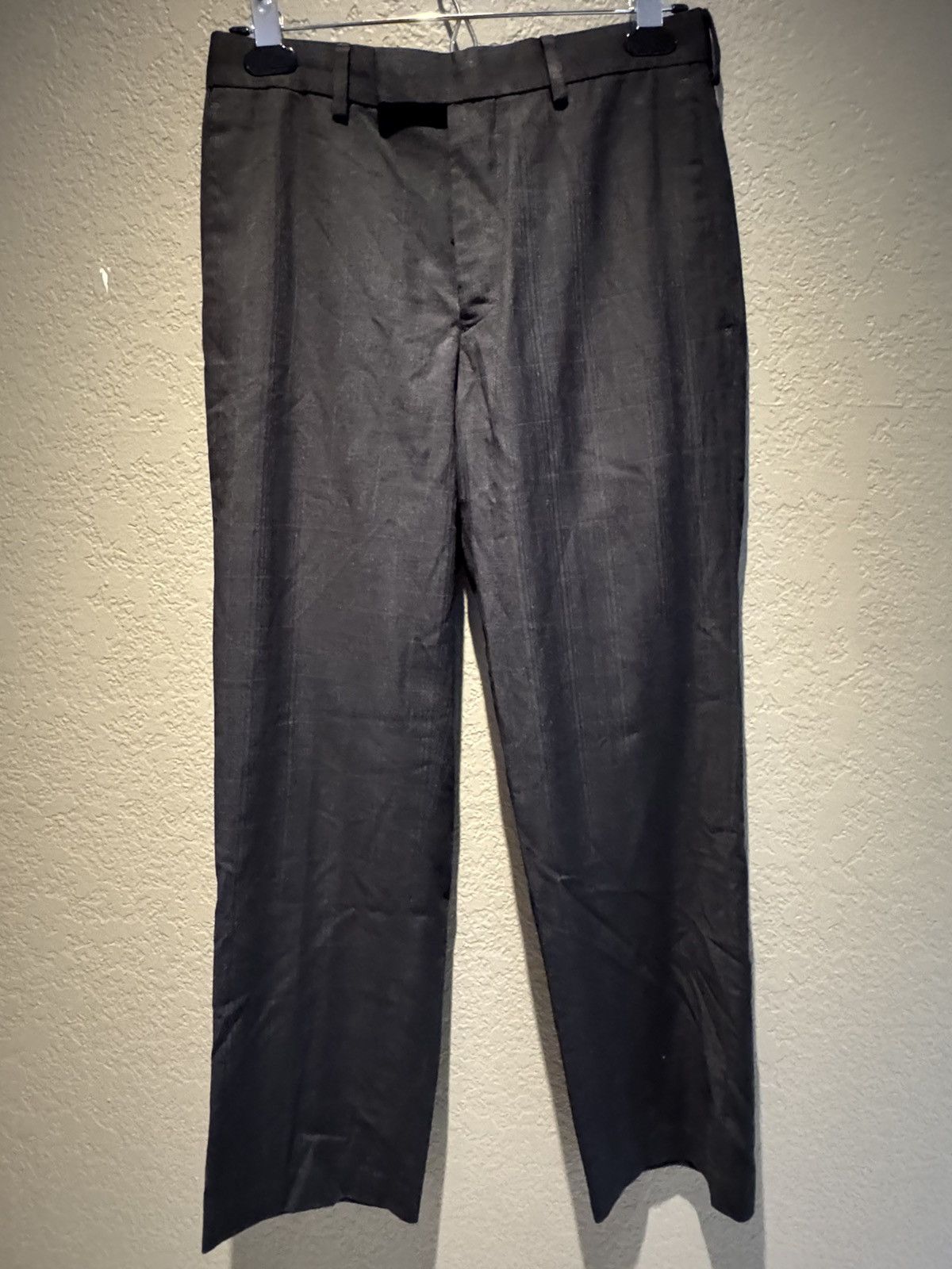 Vintage Plaid Black Slacks Dress Pants Size US 29 - 1 Thumbnail