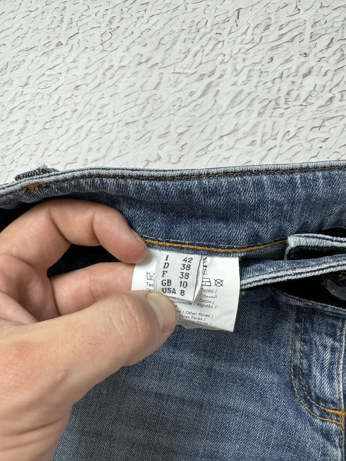 Boutique Moschino × Moschino Boutique Moschino blue distressed embroidery diamond jeans Size 30" / US 8 / IT 44 - 13 Thumbnail