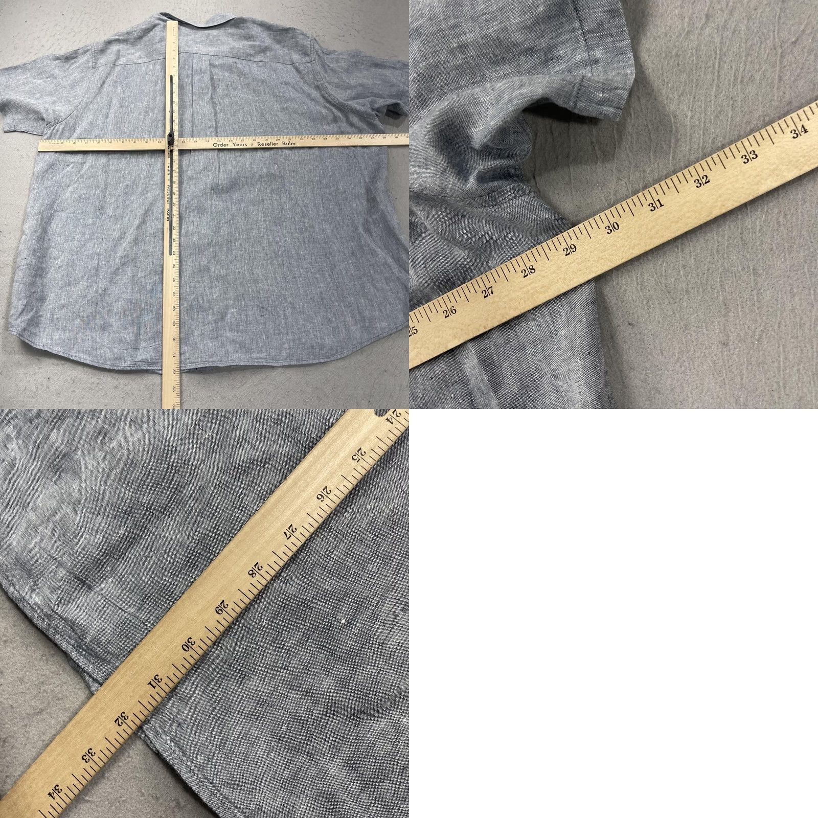 Brooks Brothers Brooks Brothers Shirt Mens 2XL Gray Irish Linen Short Sleeve Button Down Size US XXL / EU 58 / 5 - 8 Thumbnail