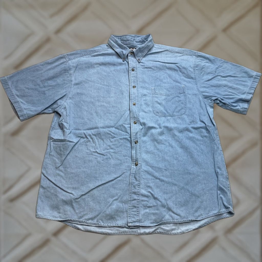 Vintage COPA Banana Shirt Button-Down Collar Pocket Tee Mens XXL Blue Short Sleeve Button Up Front Size US XXL / EU 58 / 5 - 1 Thumbnail