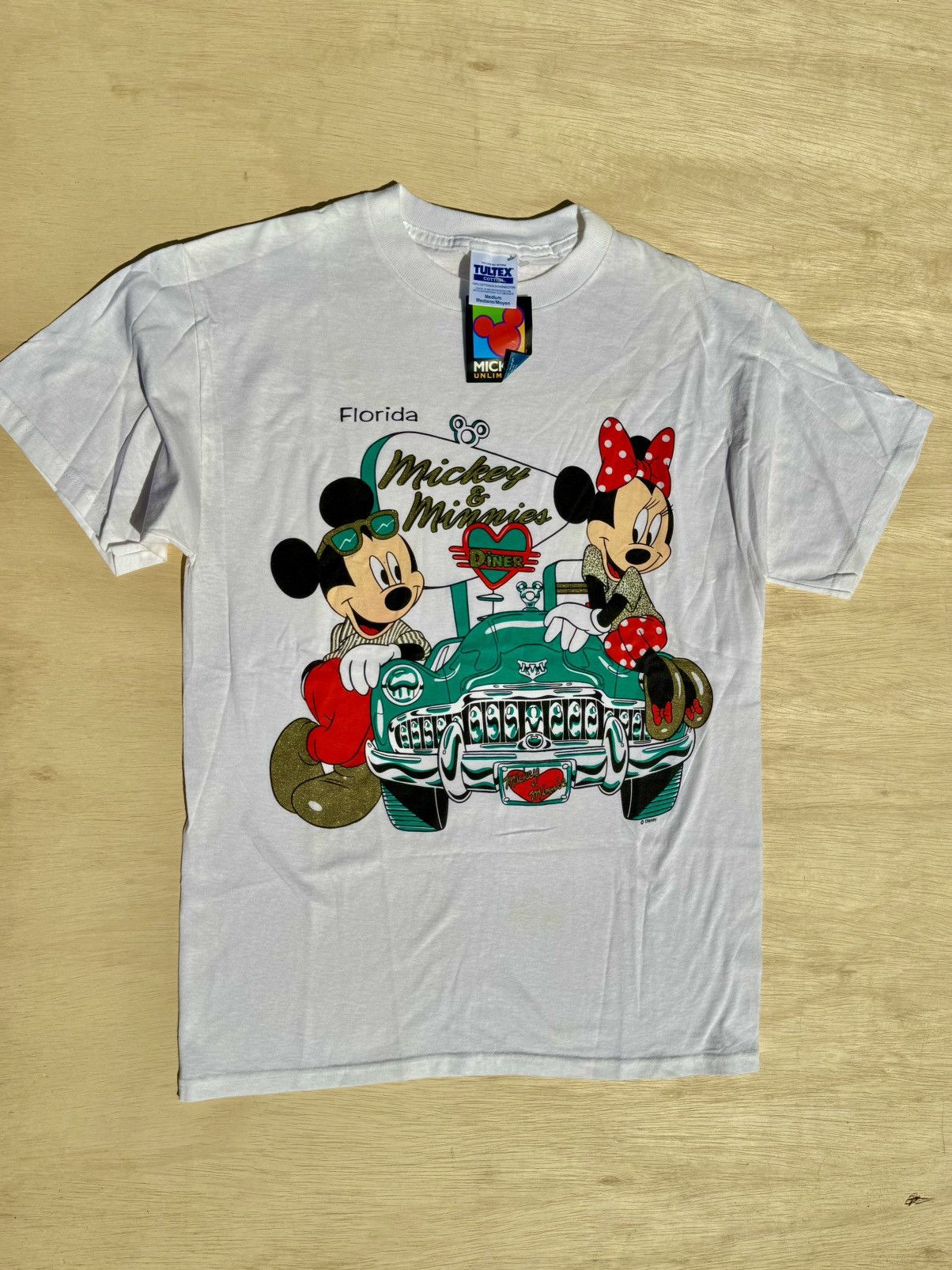 Disney × Mickey Mouse × Vintage Vintage Disney Mickey Minnie AOP T-Shirt (New With Tags) Size US M / EU 48-50 / 2 - 6 Thumbnail