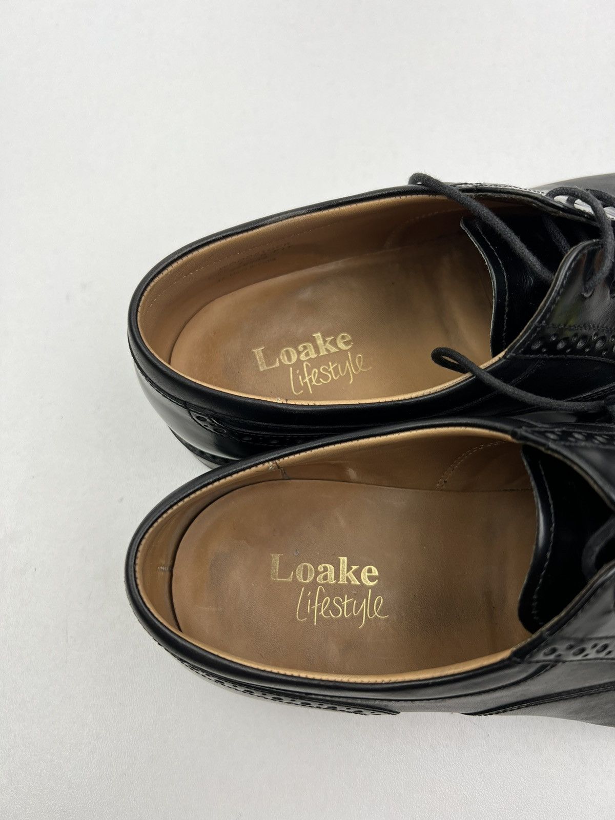 Loake LOAKE Oxfords Leather Shoes Lace Up Woodstock Black Men’s Size US 8.5 / EU 41-42 - 18 Thumbnail