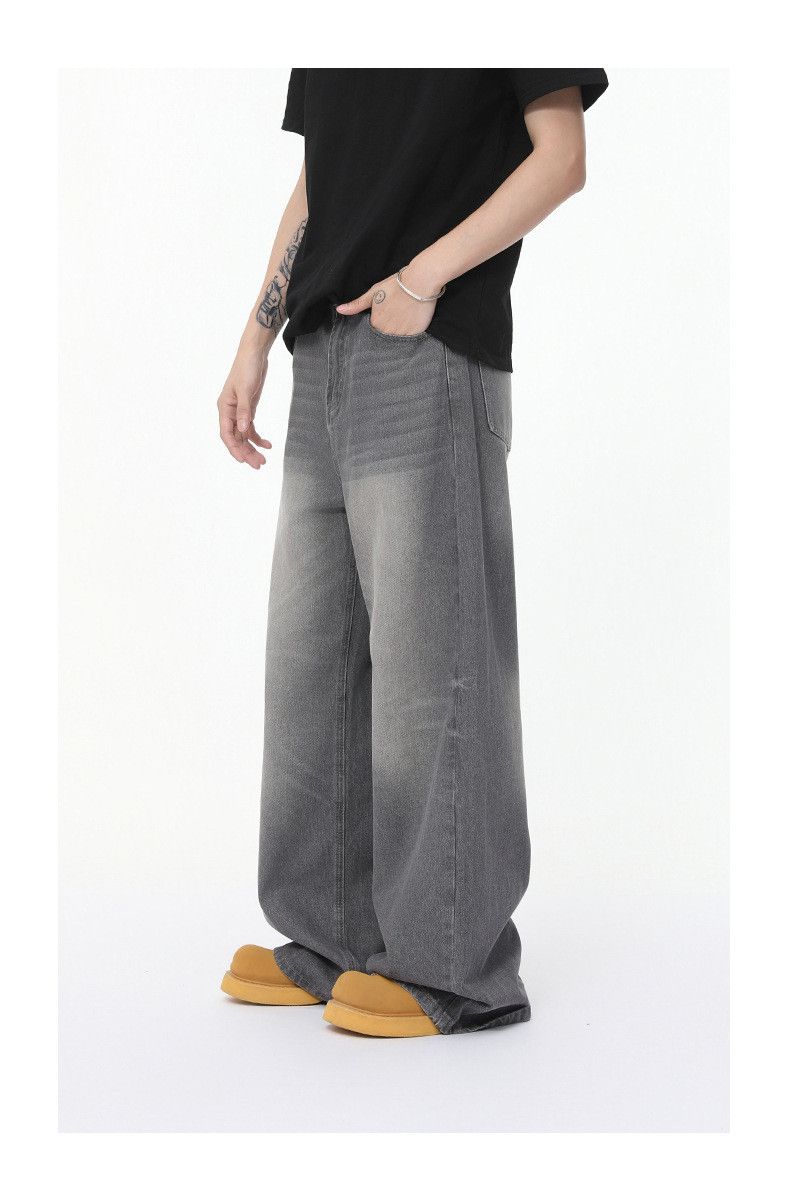Japanese Brand Men's Cleanfit High Street Wide-Leg Loose Straight-Leg Jeans Size US 34 / EU 50 - 4 Thumbnail