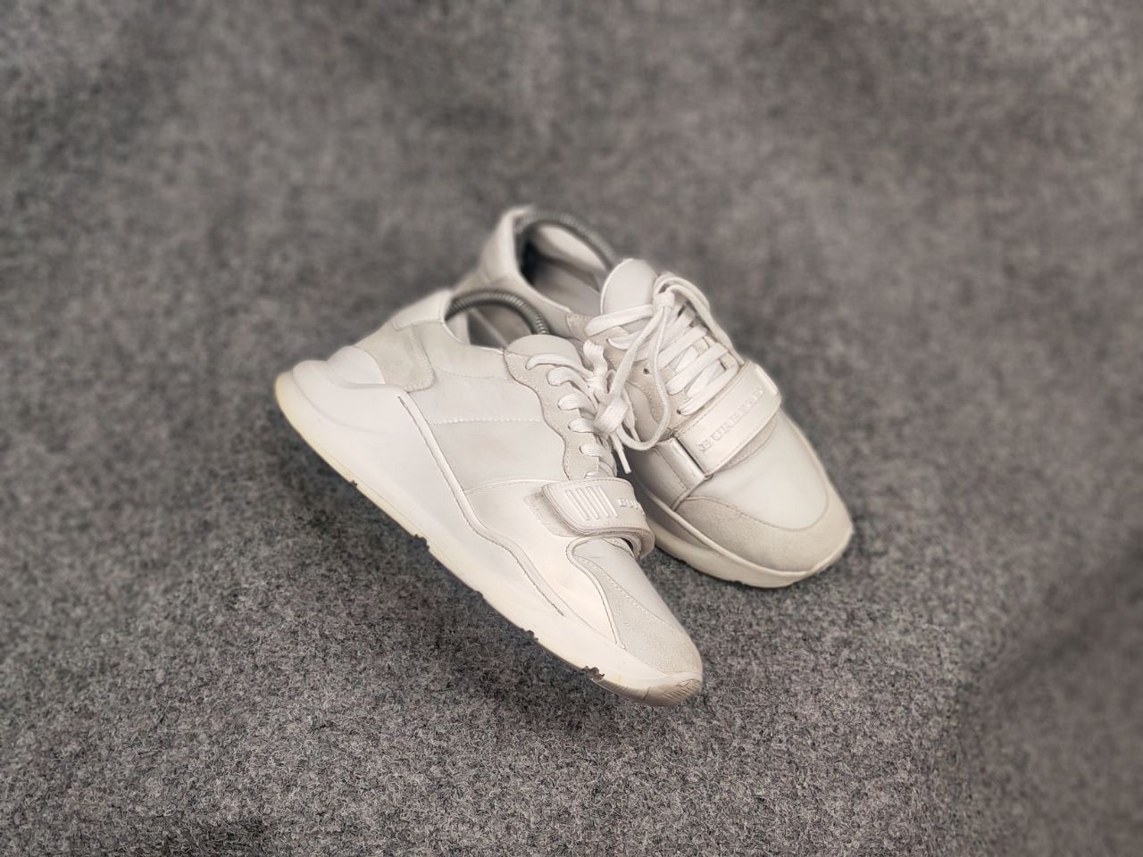 Burberry Burberry Ramsey Trainers Logo White Low-Top Sneakers Size US 6.5 / IT 36.5 - 5 Thumbnail