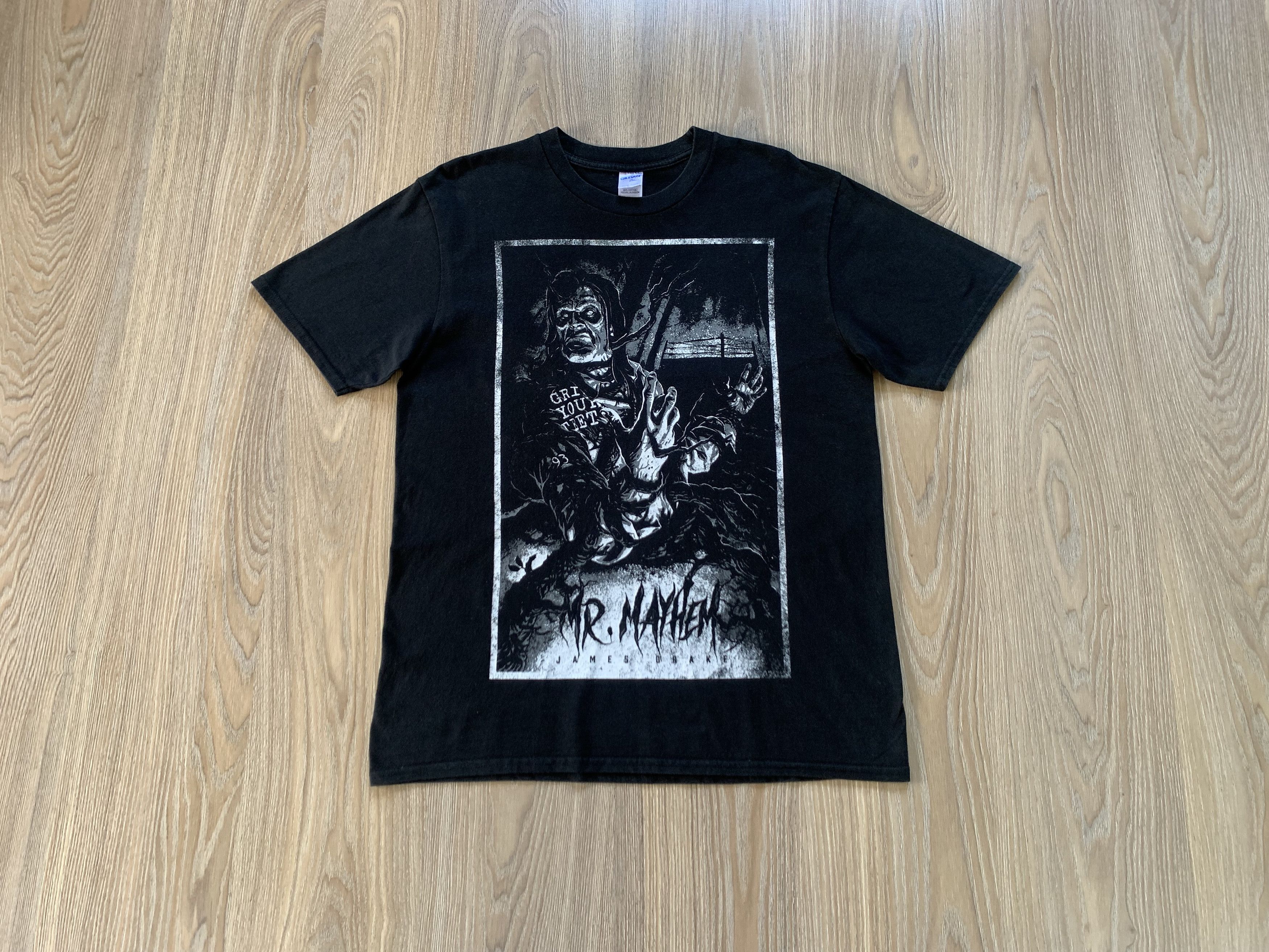 WWE Rare Vintage Mr Mayhem James Drake Cotton Printed T Shirt Size US L / EU 52-54 / 3 - 2 Thumbnail