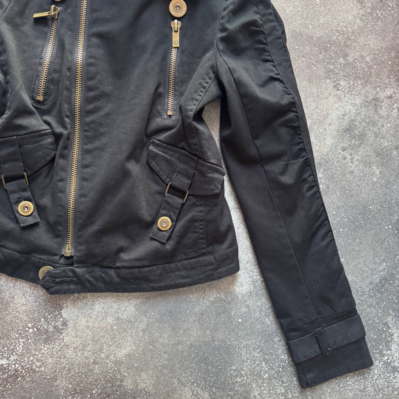 20471120 Fishbone Y2K Vintage Zip Details Biker Jacket Size S / US 4 / IT 40 - 8 Thumbnail