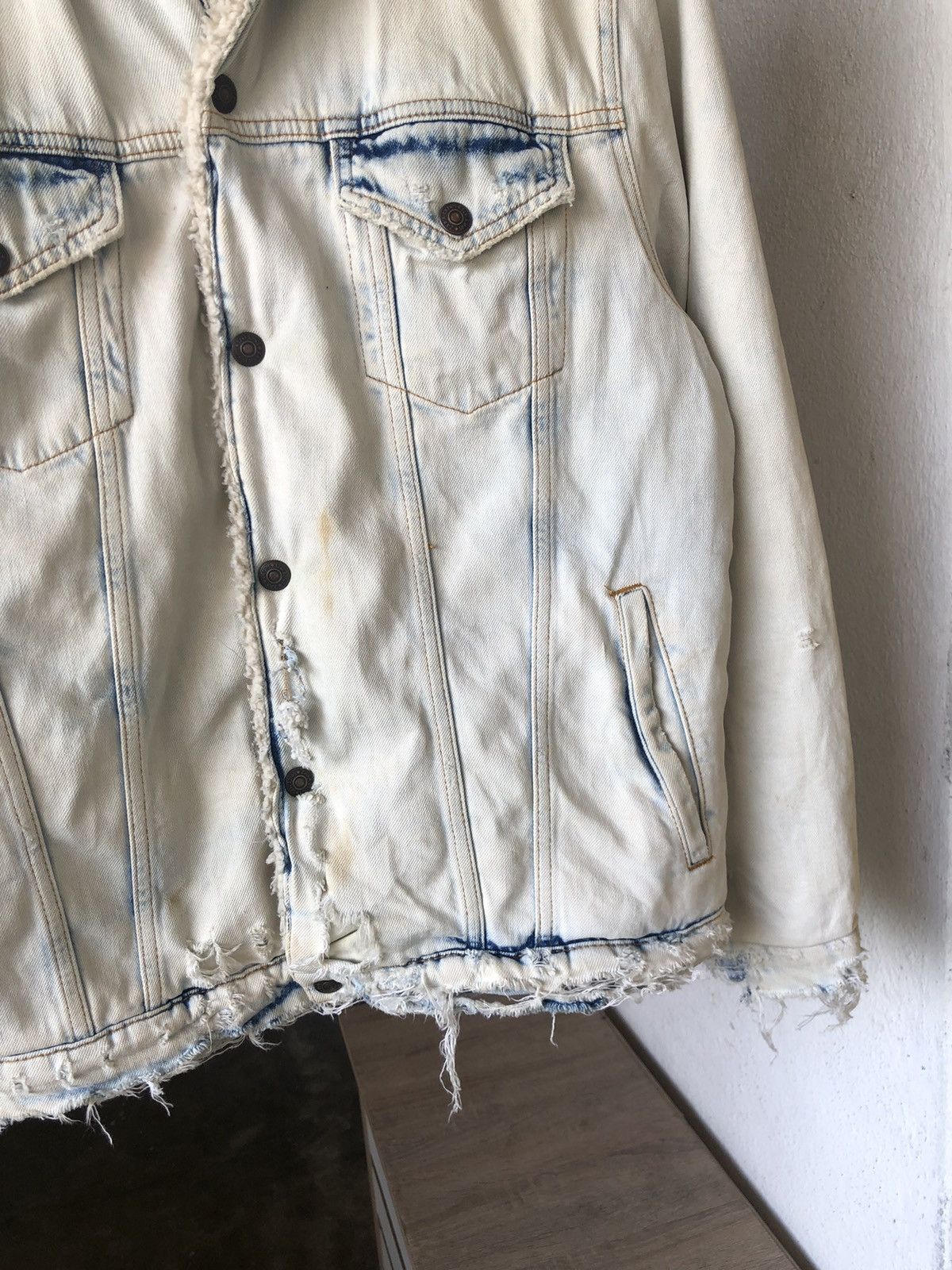 Zara 🔥Zara Distressed Punk Denim Sherpa Jacket If Six Was Nine Size US L / EU 52-54 / 3 - 5 Thumbnail