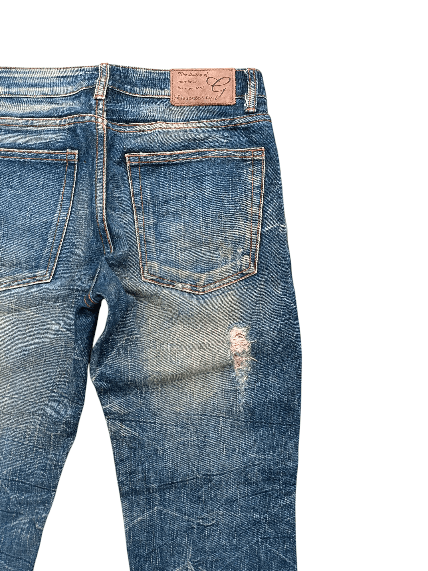 Japanese Brand Flared Bootcut Distressed Whiskers Japanese Brand GOA Denim Size US 30 / EU 46 - 4 Thumbnail