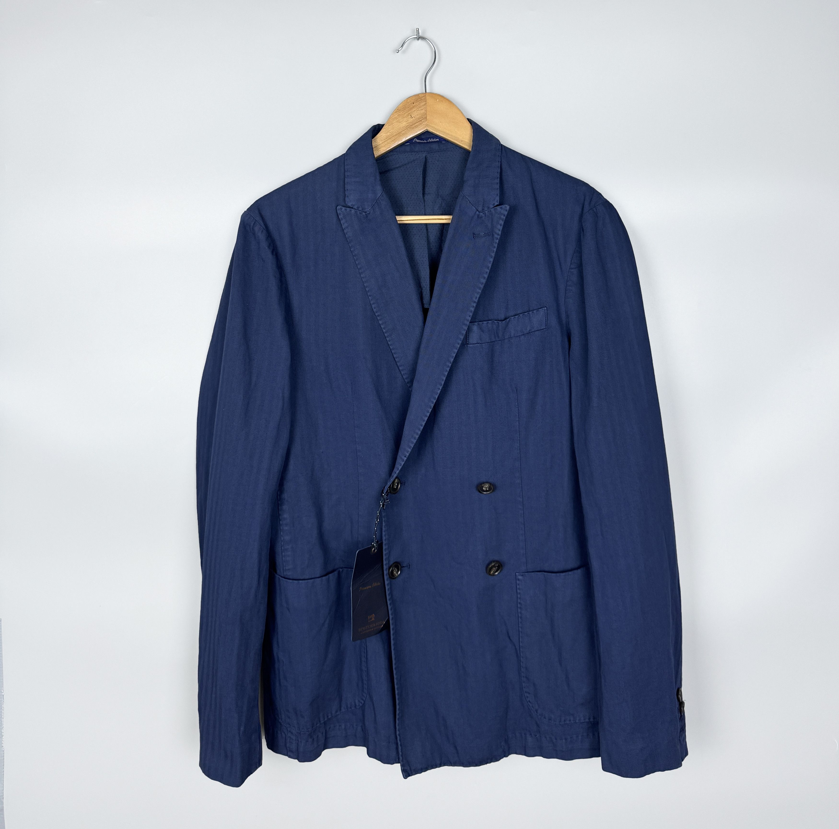 Scotch & Soda NWT RRP300$ Scotch Soda Linen Bouble Breasted Blazer Size 48 Size 38R - 1 Thumbnail