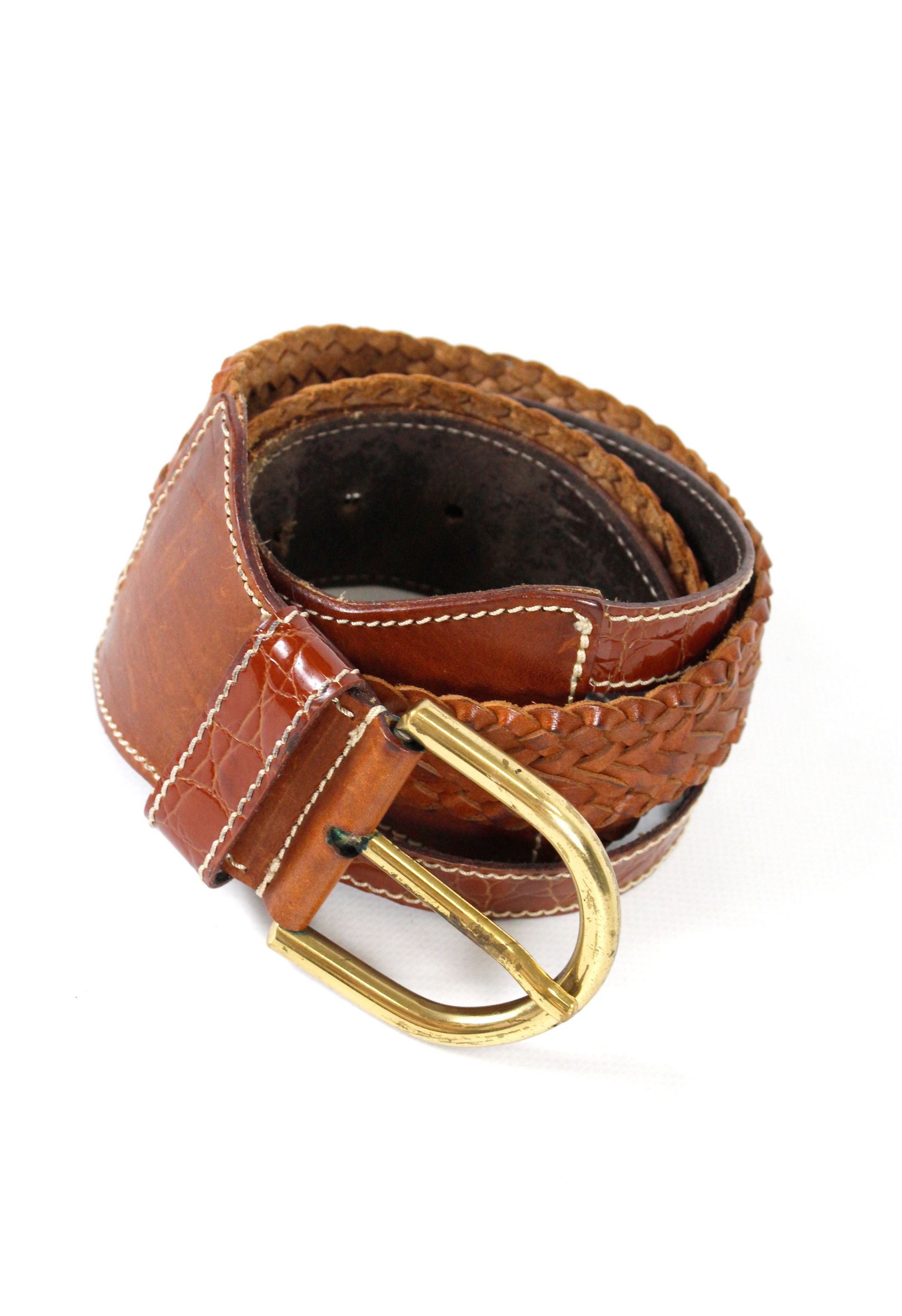 Ferre × Gianfranco Ferre Gianfranco Ferre Leather Woven Belt Size ONE SIZE - 1 Thumbnail