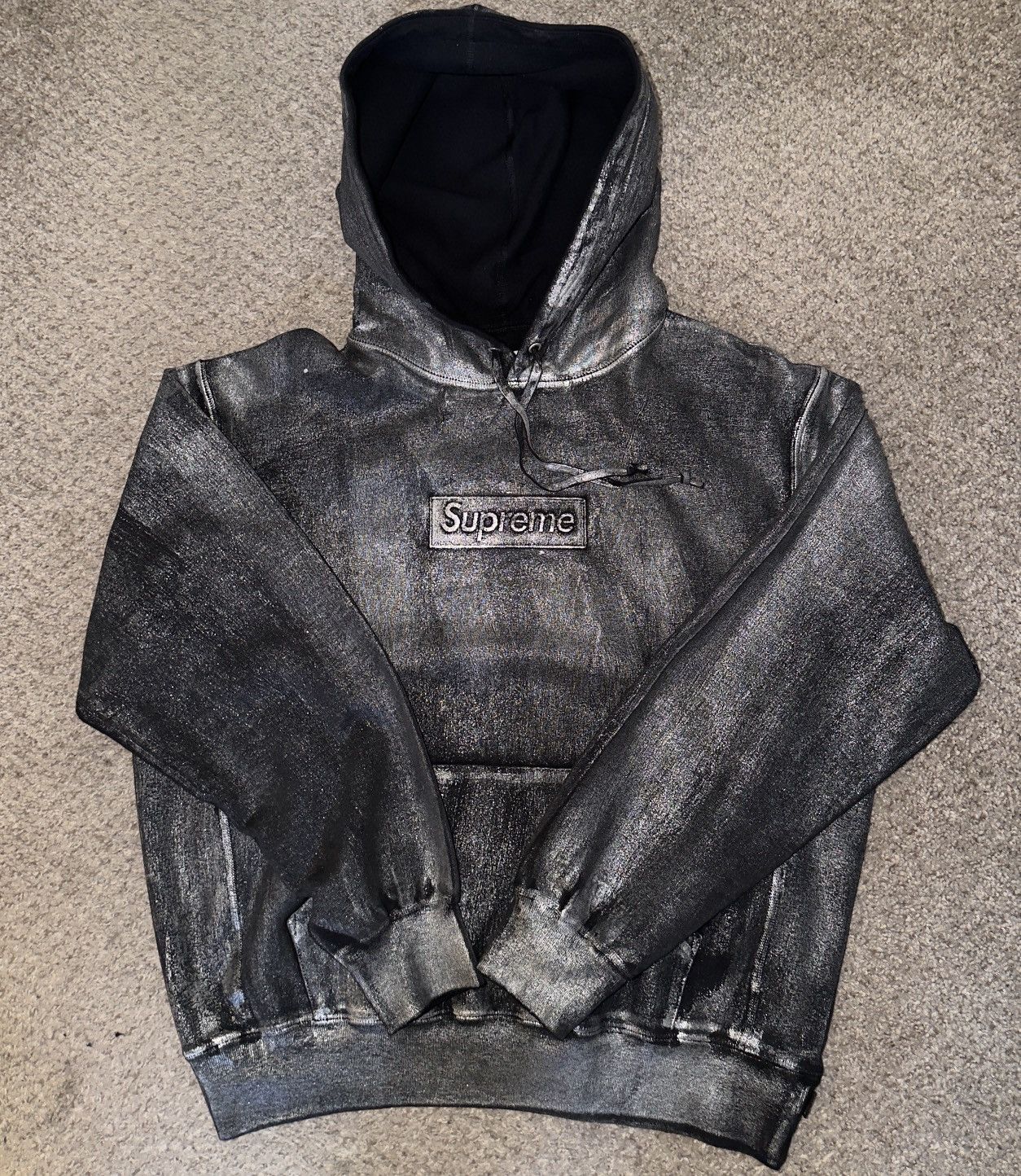 DELETING Supreme MM6 Maison Margiela Foil Box Logo Hoodie