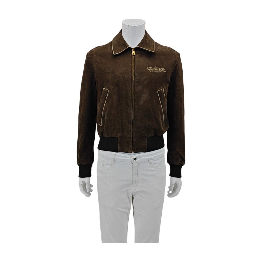 Louis Vuitton Louis Vuitton Suede Bomber Jacket Size S Size US S / EU 44-46 / 1 - 1 Thumbnail