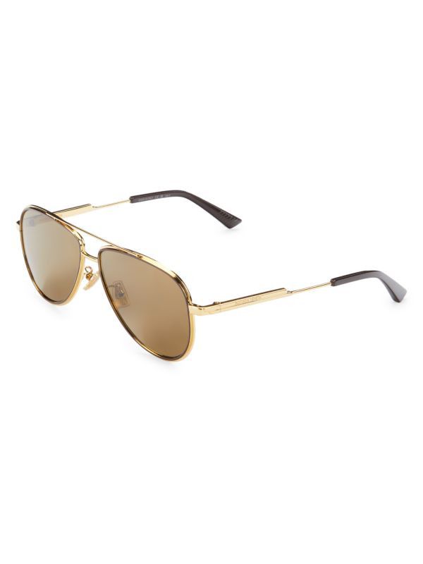 Bottega Veneta o1n1vont0924 Size: OS / Brown Frame Rim Aviator Sunglasses Size ONE SIZE - 2 Thumbnail