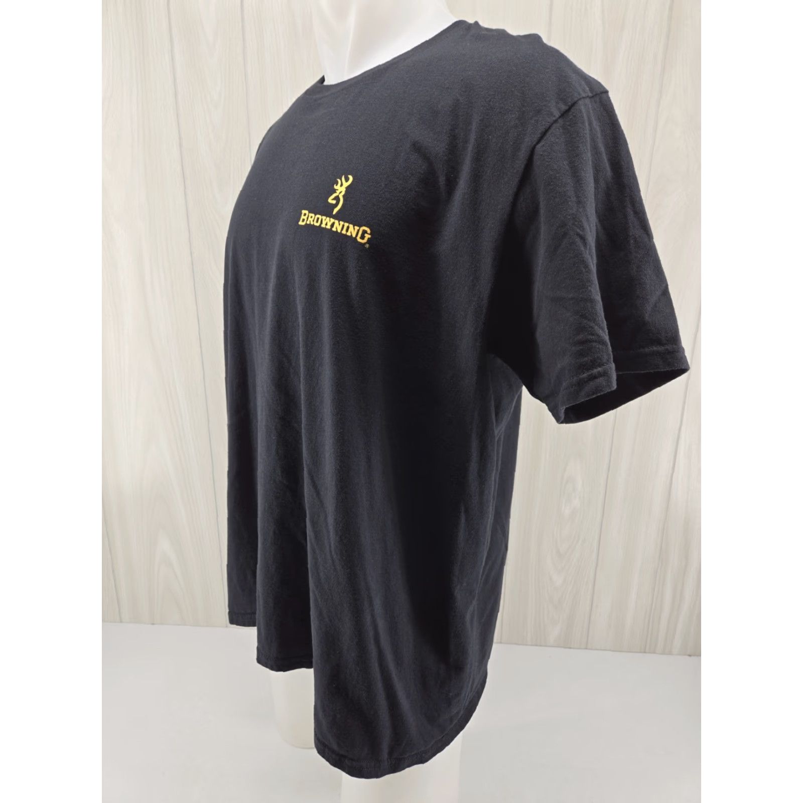 Vintage Browning Black T Shirt Mens XL Crew Neck American Flag Hunting Size US XL / EU 56 / 4 - 4 Thumbnail