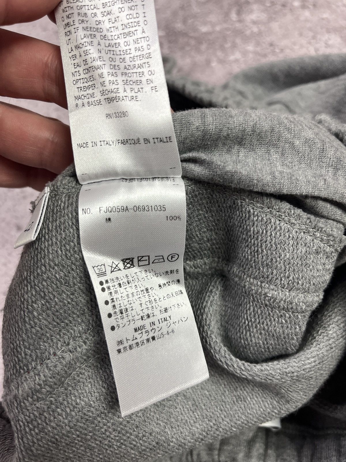 Thom Browne Thom Browne Grey Sweat 🇮🇹 Tricolor Stripe Lounge Size US 30 / EU 46 - 11 Thumbnail
