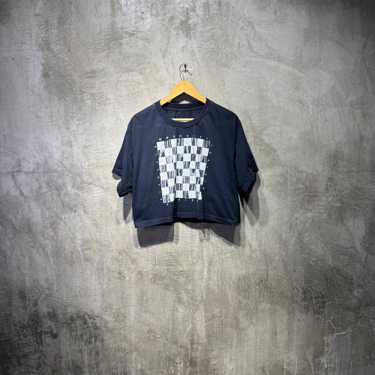 Maison Margiela Maison Margiela MM6 Checkered Print cropped tee Size L / US 10 / IT 46 - 1 Thumbnail
