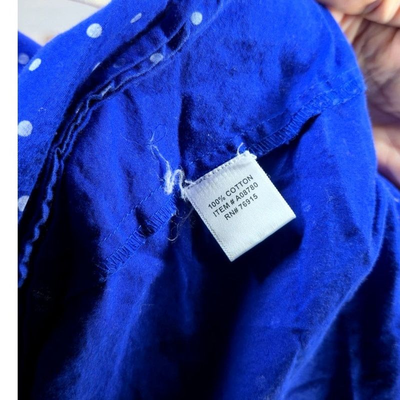 Other Appleseed’s Polka Dot Blue Sleep Shirt PXL Size XL / US 12-14 / IT 48-50 - 7 Thumbnail