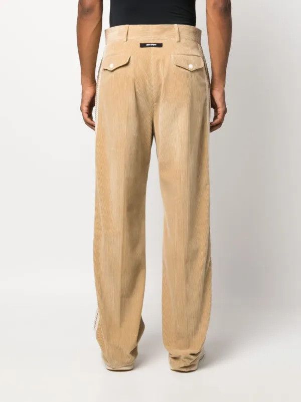 Palm Angels o1y0325 Logo Casual Pant in Beige Size US 36 / EU 52 - 4 Thumbnail