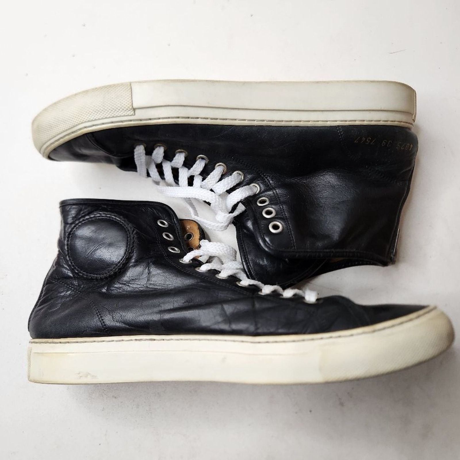 Common Projects Common Projects High Black Leather Hi-Top Sneakers Sz 39 40 Size US 6.5 / EU 39-40 - 1 Thumbnail