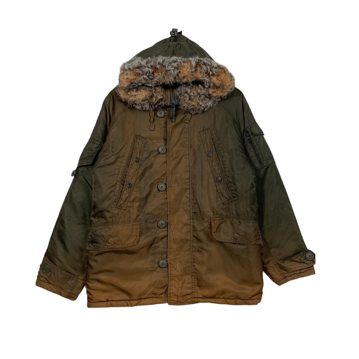 Gap Y2k Vintage GAP Snorkel Fur Hooded Parka Jacket #2870-C129 Size US S / EU 44-46 / 1 - 1 Thumbnail