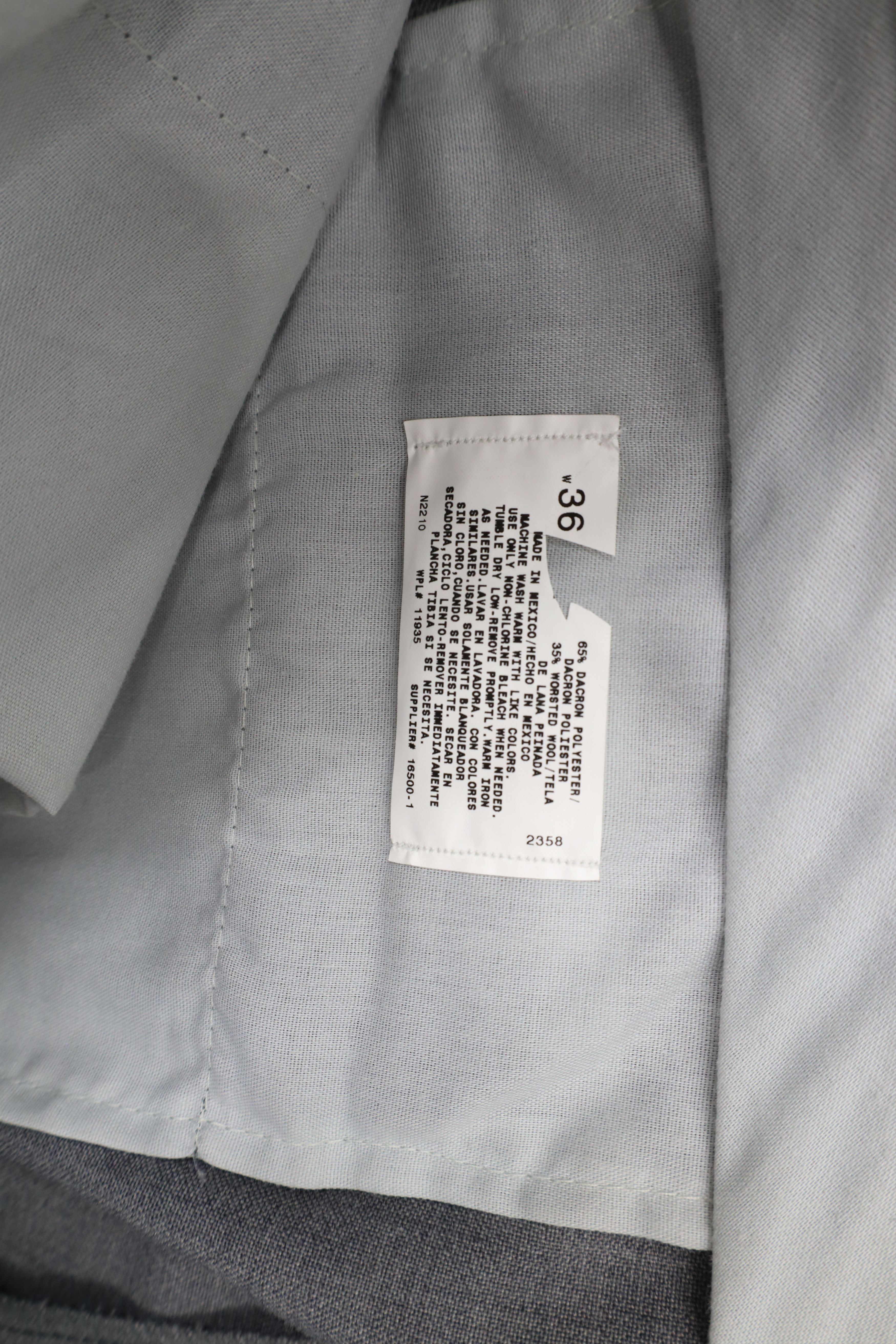 Vintage Vintage 90s Streetwear Wool Blend Wide Leg Chino Pants Gray Size US 36 / EU 52 - 8 Thumbnail